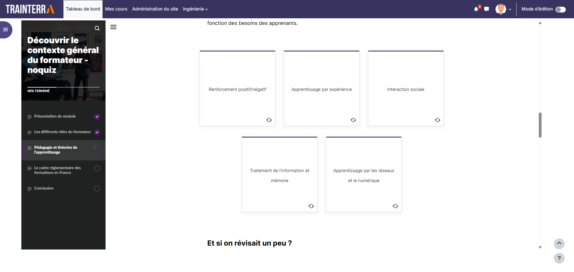 Activité flash cards