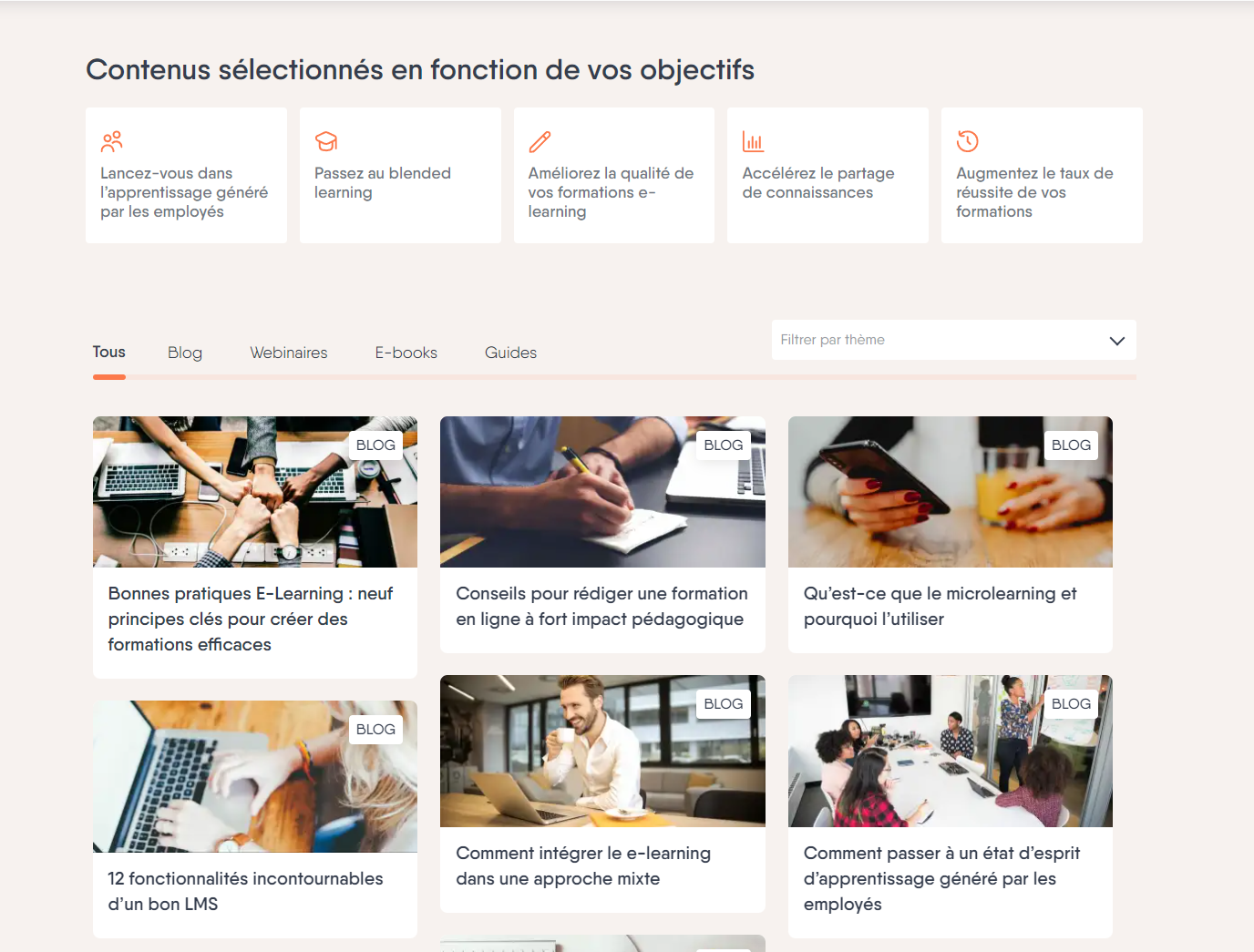 Espace de documentation dans l'interface Easygenerator